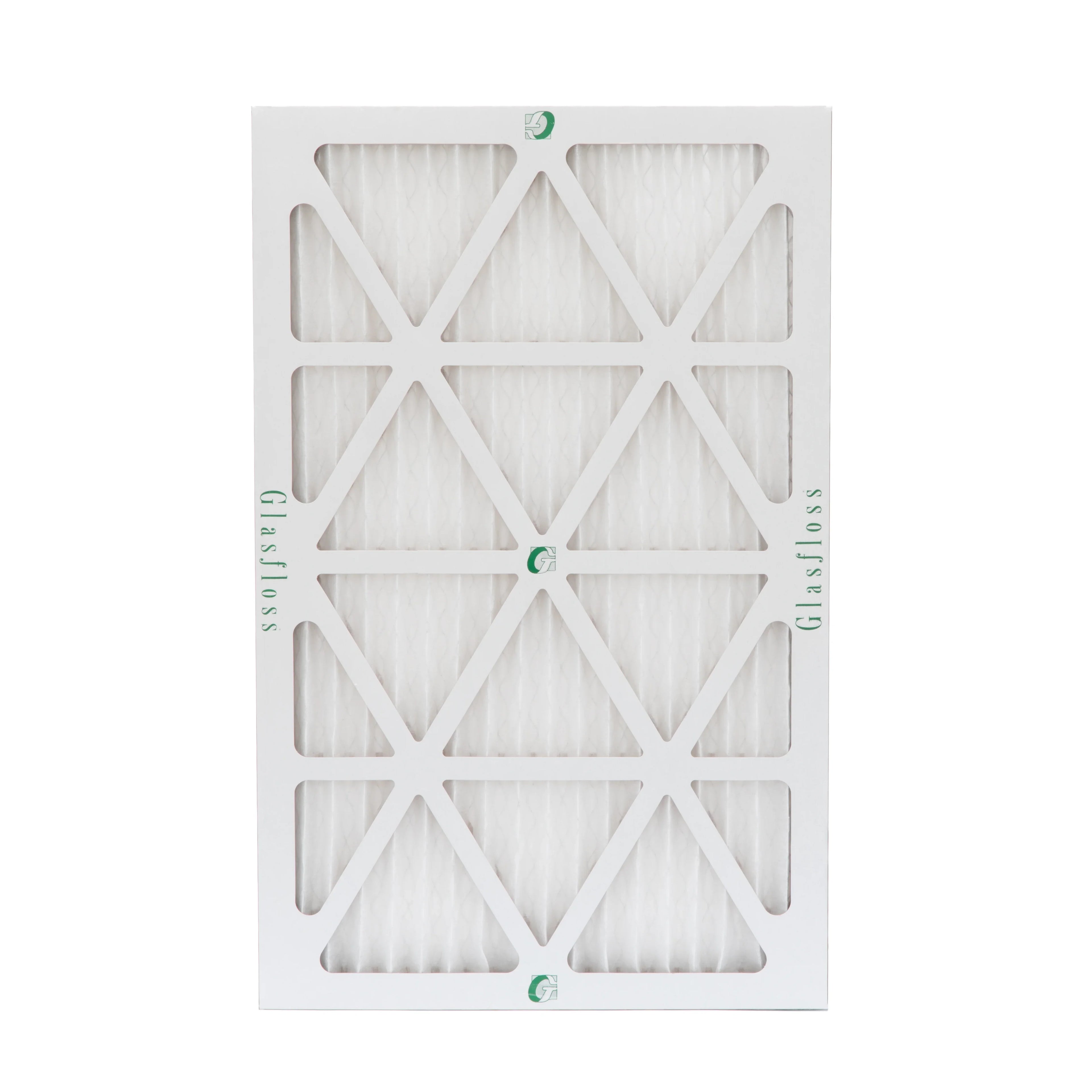 12 Pack of 18x25x1  10 Pleated Air Filters by Glasfloss. Actual Size: 17-1/2 x 24-1/2 x 7/8