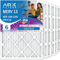 18x24x2 Air Filter  13 Comparable to  1500 - 2200 &  9 Electrostatic Pleated Air Conditioner Filter 6 Pack   Premium  Made 18x24x2 Furnace Filters by     .