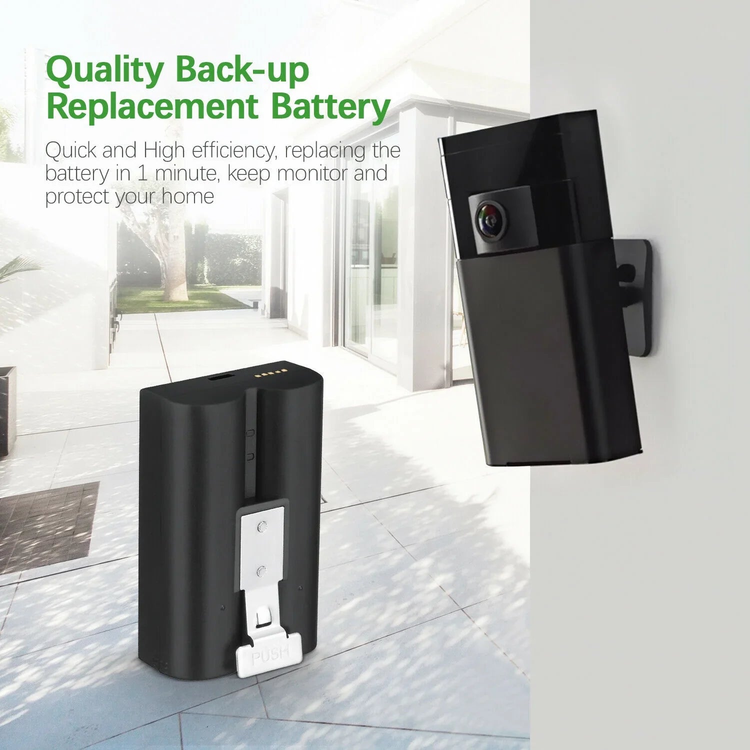 4-Pack Rechargeable Doorbell Replacement Battery Compatible with Ring Video Doorbell 2/3/3 Plus/4, Spotlight Cam, Stick Up Cam, for Ring Doorbell Camera, Backup Batteries 6040mAh 3.65V