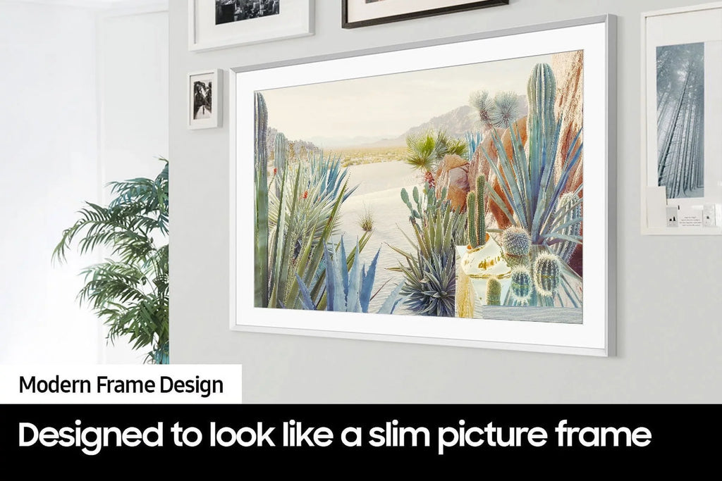 43-inch  The Frame Series Quantum  Smart  with Samsung -SCFA43WTB 43" The Frame Customizable Bezel - Modern White (2022)