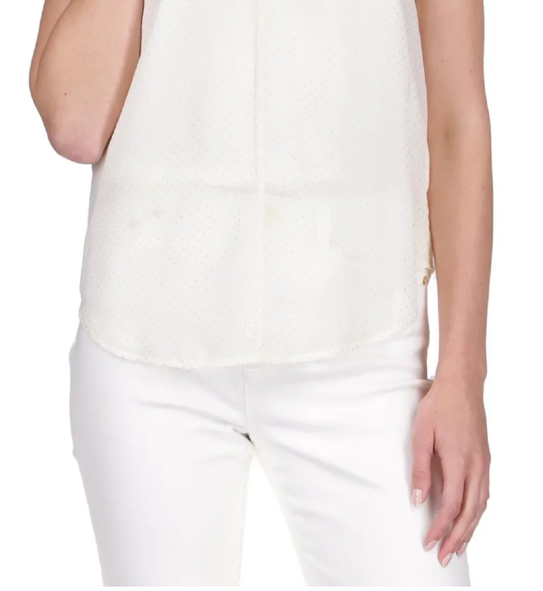 Michael Kors Dewdrop Chiffon Ruffled Top