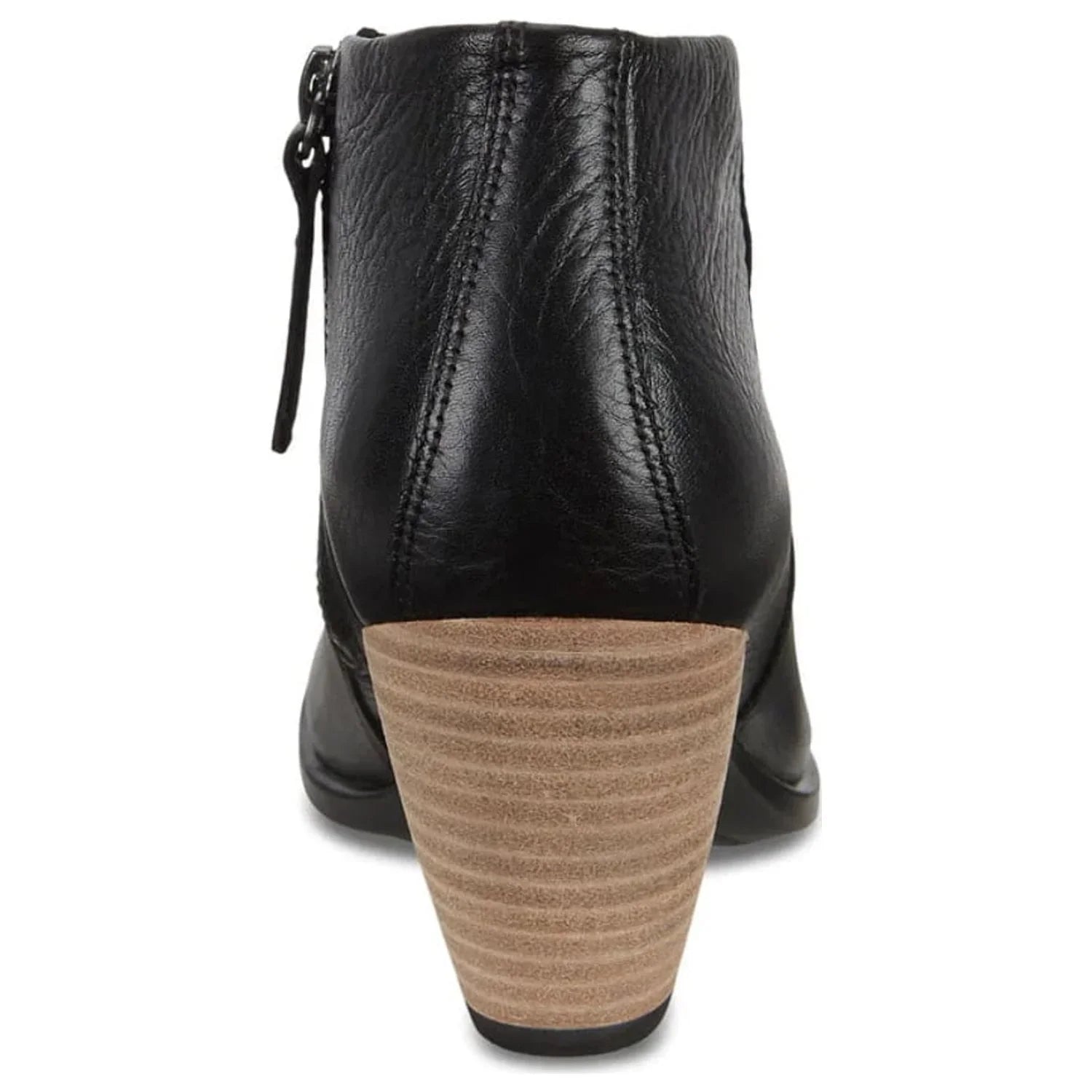 Ecco Women's Black Leather Western Water Resistant Ankle Booties