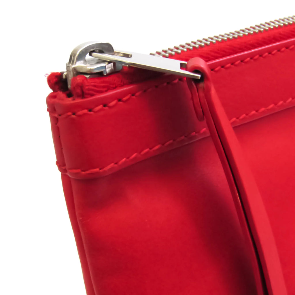 Pre-Owned Balenciaga 273022 Women's Leather Clutch Bag Red Color (Good)