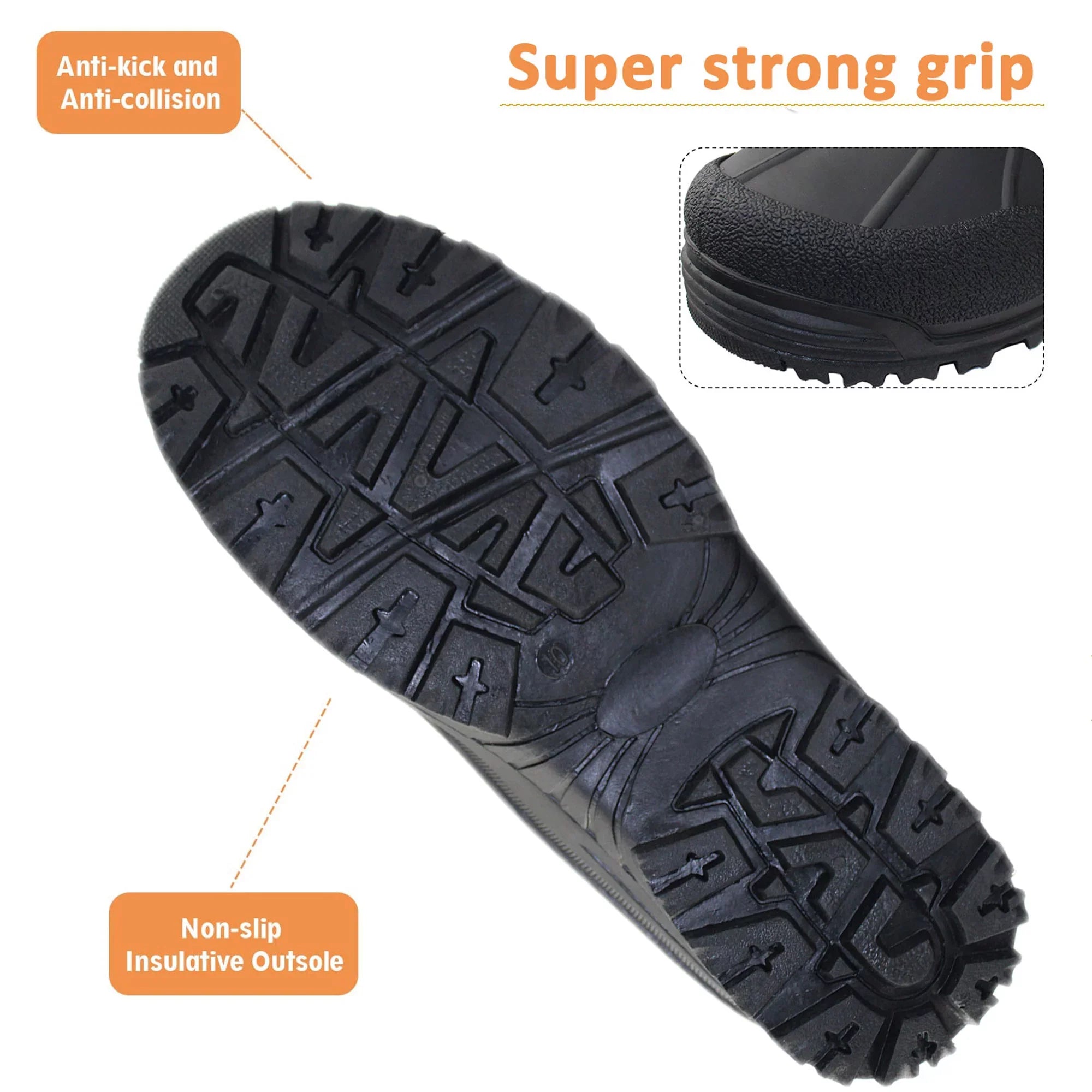 Tanleewa Men's Winter Boots Waterproof Insulated Snow Boots Anti-Slip Shoe Size 11.5 Adult Male