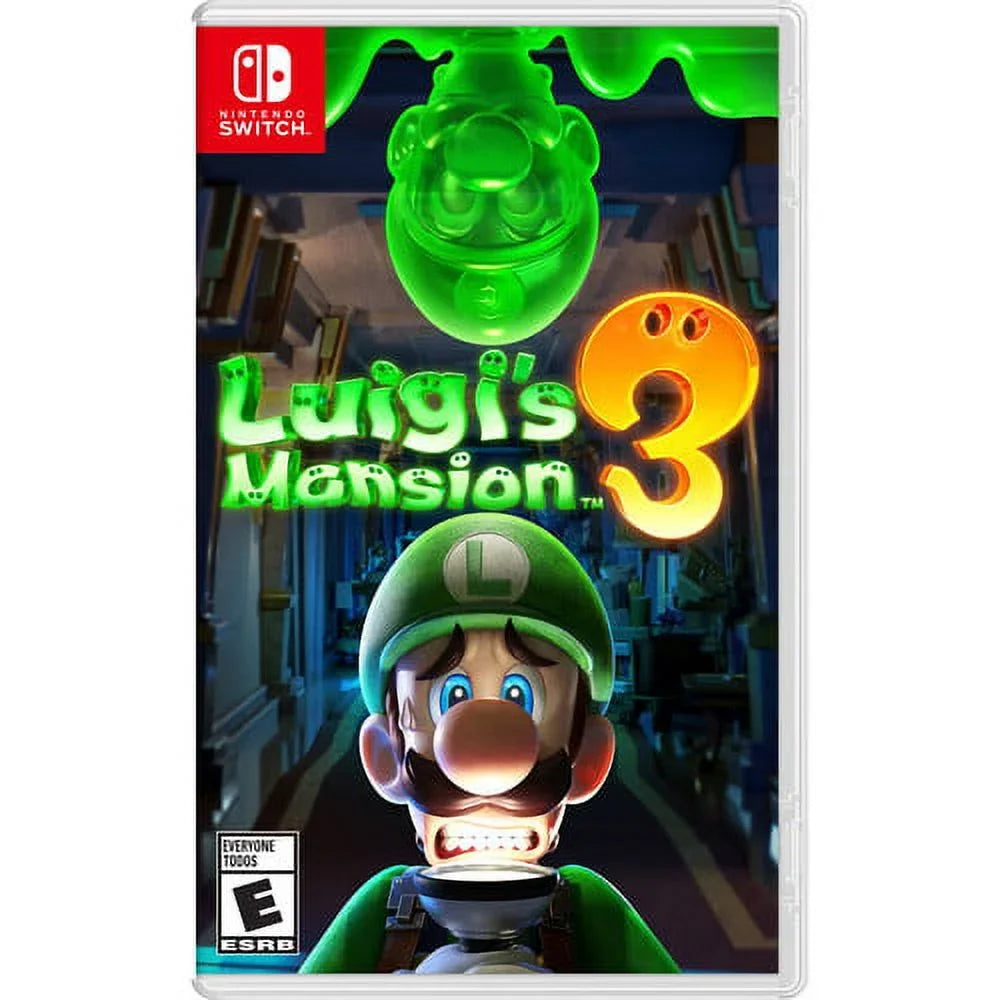 Nintendo Switch Lite (Turquoise) Bundle with 6Ave Cleaning Cloth + Luigi's Mansion 3