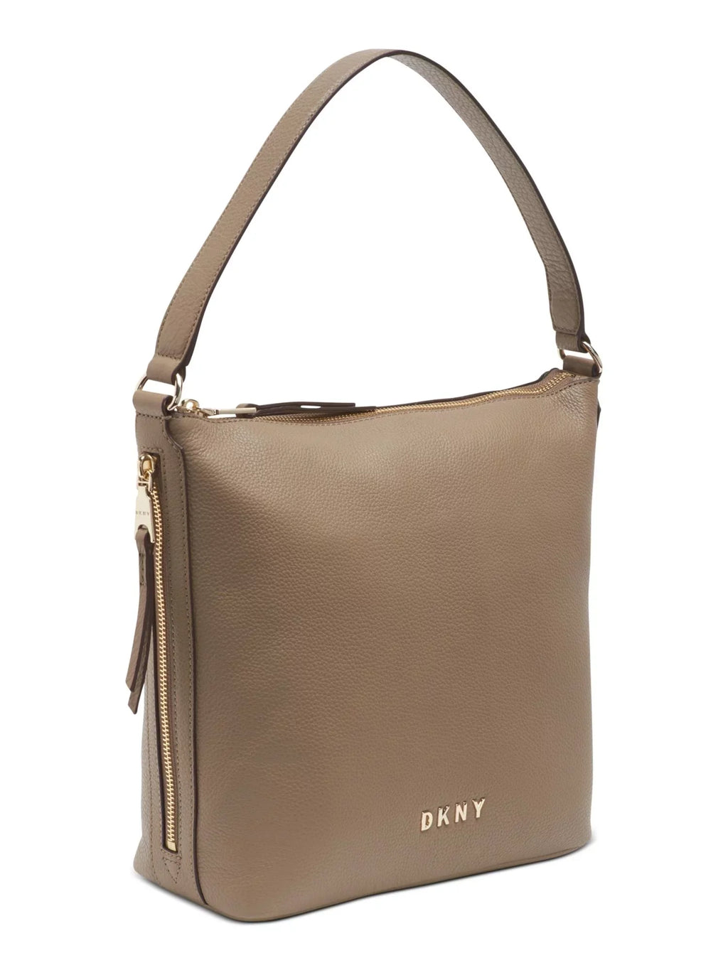 Women's Brown Leather Adjustable Strap Hobo Handbag Purse