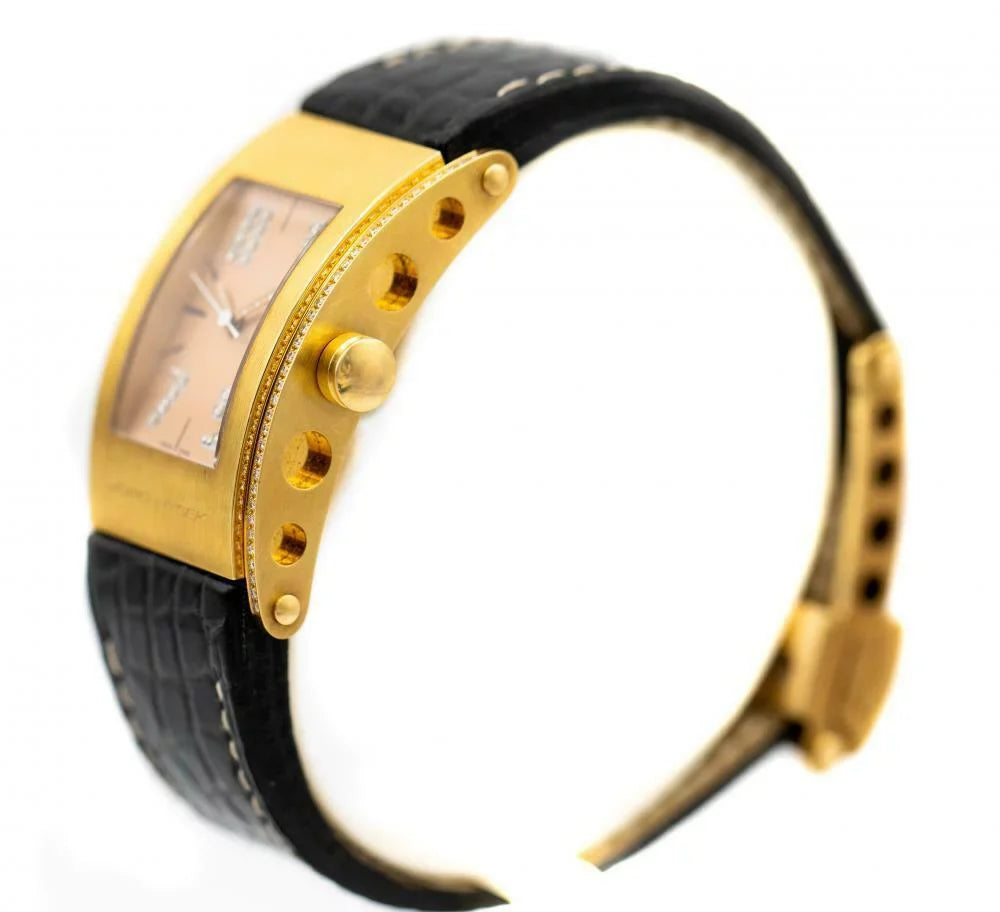 Jorg Hysek Kilada S011-0026 18k Rose Gold Diamond Bezel Quartz Men's Watch