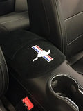 Seat Armour KAMUS15-16 Custom Fit Console Cover with Embroidered Logo for Select Mustang Tribar Models with Jump Seat - Cotton (Black) (Officially Licensed, Third Seats and Bench Seats)