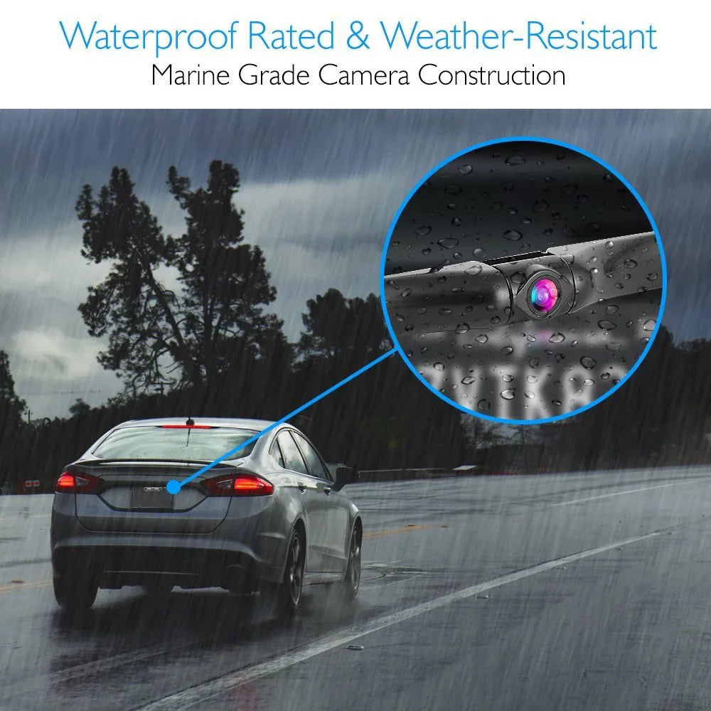 Scosche D4Tfcamk Back Up Camera System With 4.3  Color  Dash Monitor And License Plate Frame Camera For Most Cars, Trucks And Suv'S With An - Interface