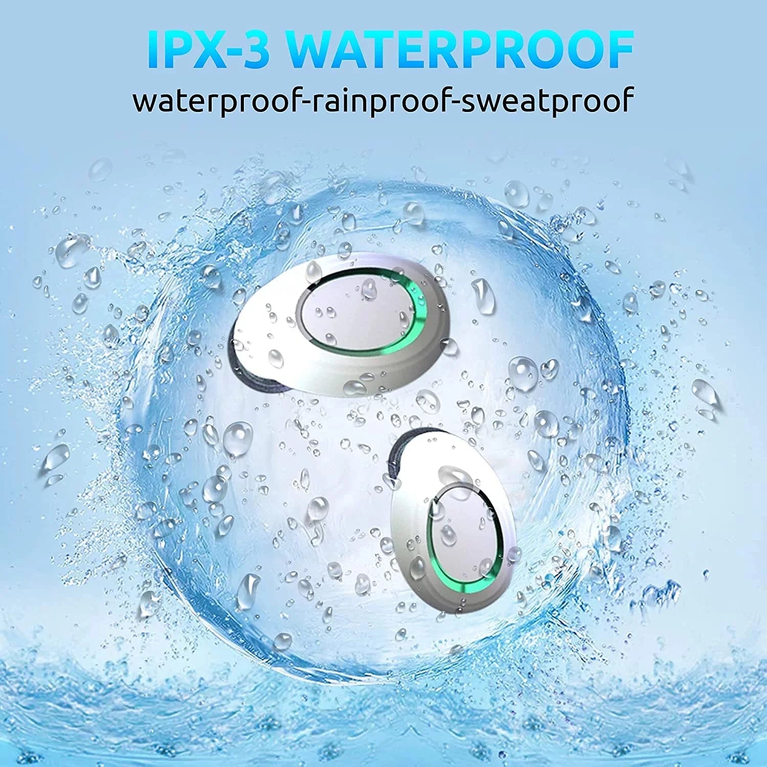 Wireless V5.1  Earbuds Compatible with Samsung Galaxy S21+ 5G/Plus/Ultra IPX3 BlueTooth Touch Waterproof / Sweatproof / Noise Reduction with Mic (White)