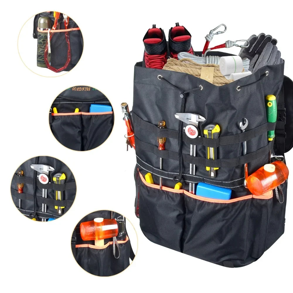 Large Capacity Tire Trash Backpack Spare Tire Tool Storage Bag  Trunk Organizer For Wrangle   Off-Road Outdoors Recovery