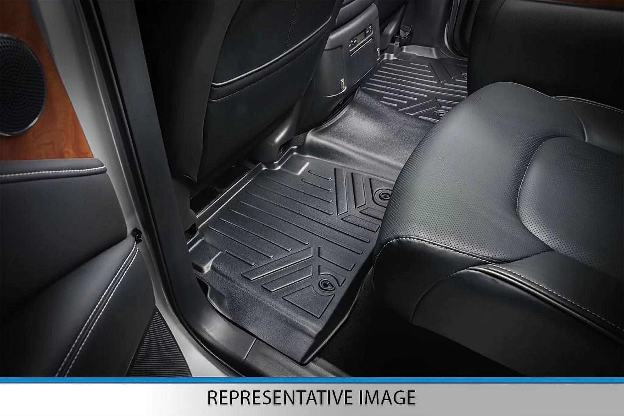 Smartliner  Custom Fit 2nd Row Floor Mats Liner - 2nd Row Bucket Seats with Carpet Flooring for 2014-2021 Transit Connect, Black