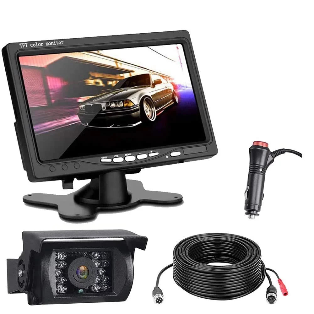Car Reversing Camera Kit 7"   Monitor 12V-24V Night Vision Waterproof RearView  Backup Camera