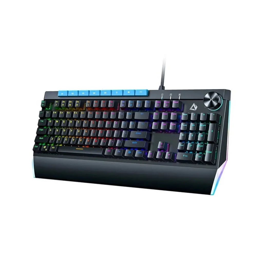 Mechanical Keyboard Blue Switches 104key with Volume Control Button KMG17