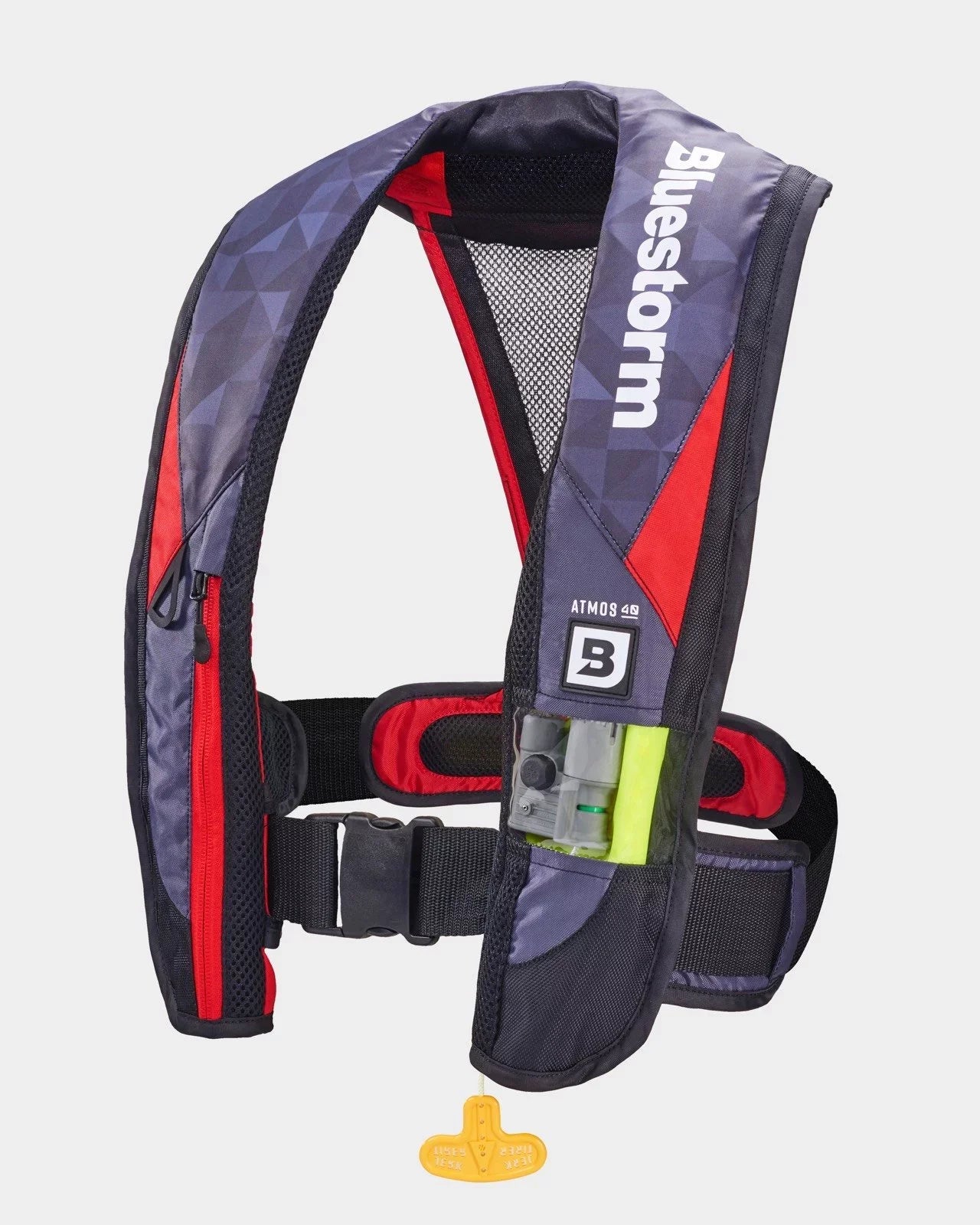 Bluestorm Gear Atmos 40 Automatic/Manual Inflatable  Life Jacket for Adults |  Coast Guard Approved (Nitro Red)