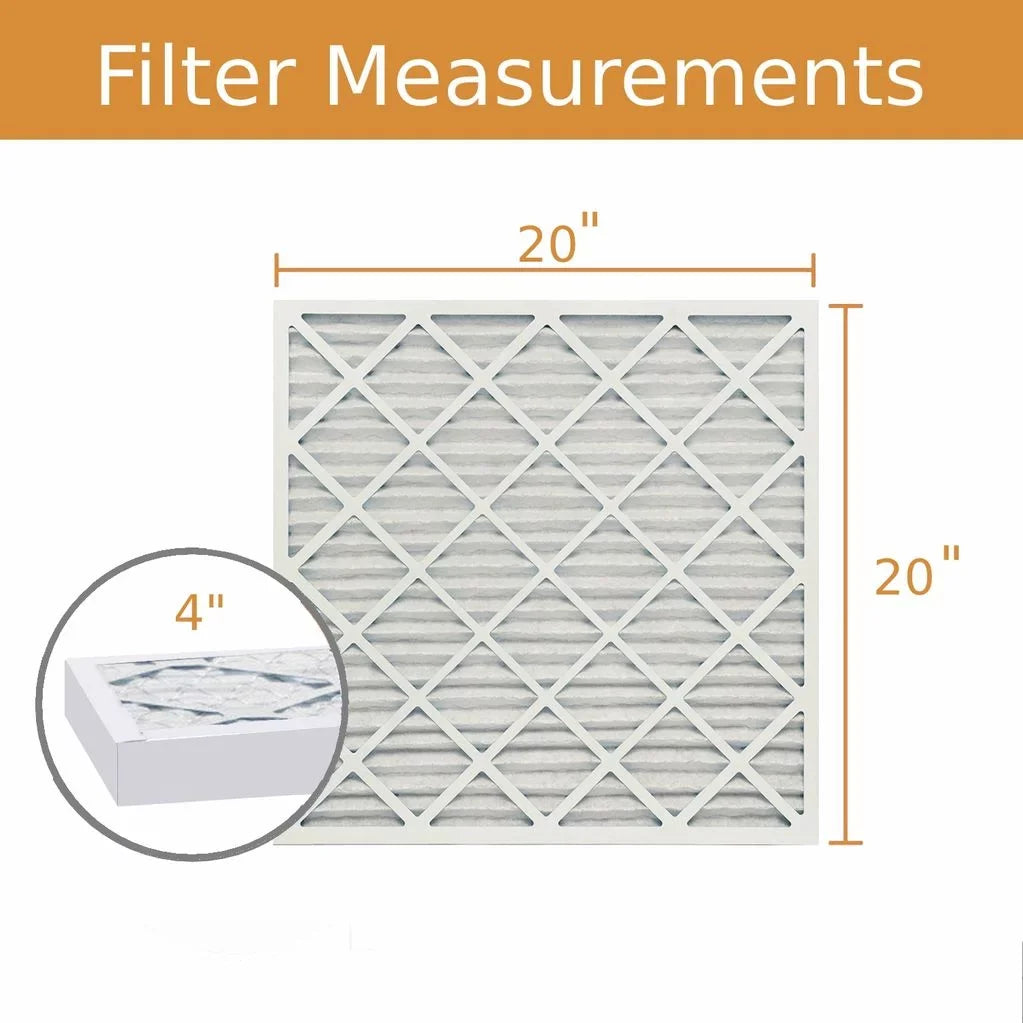 20x20x4 Key Pleat Purolator Air Filter -  8 (3 Pack)