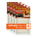 Filtrete 18x30x1 Air Filter,  800  10, Micro Particle Reduction, 4 Filters