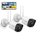 5MP security cameras wireless wifi,2PcsOutdoor camera  Detection, Security Cameras Wireless Wifi 2-Way Audio Dual Antennas