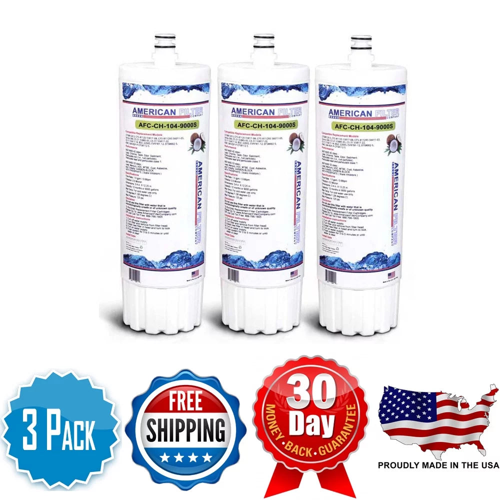 Brand , Water Filters , Model # --104-9000S , Compatible with 3M® Cuno® 56011-03 - 3 Pack - Made in U.S.A.