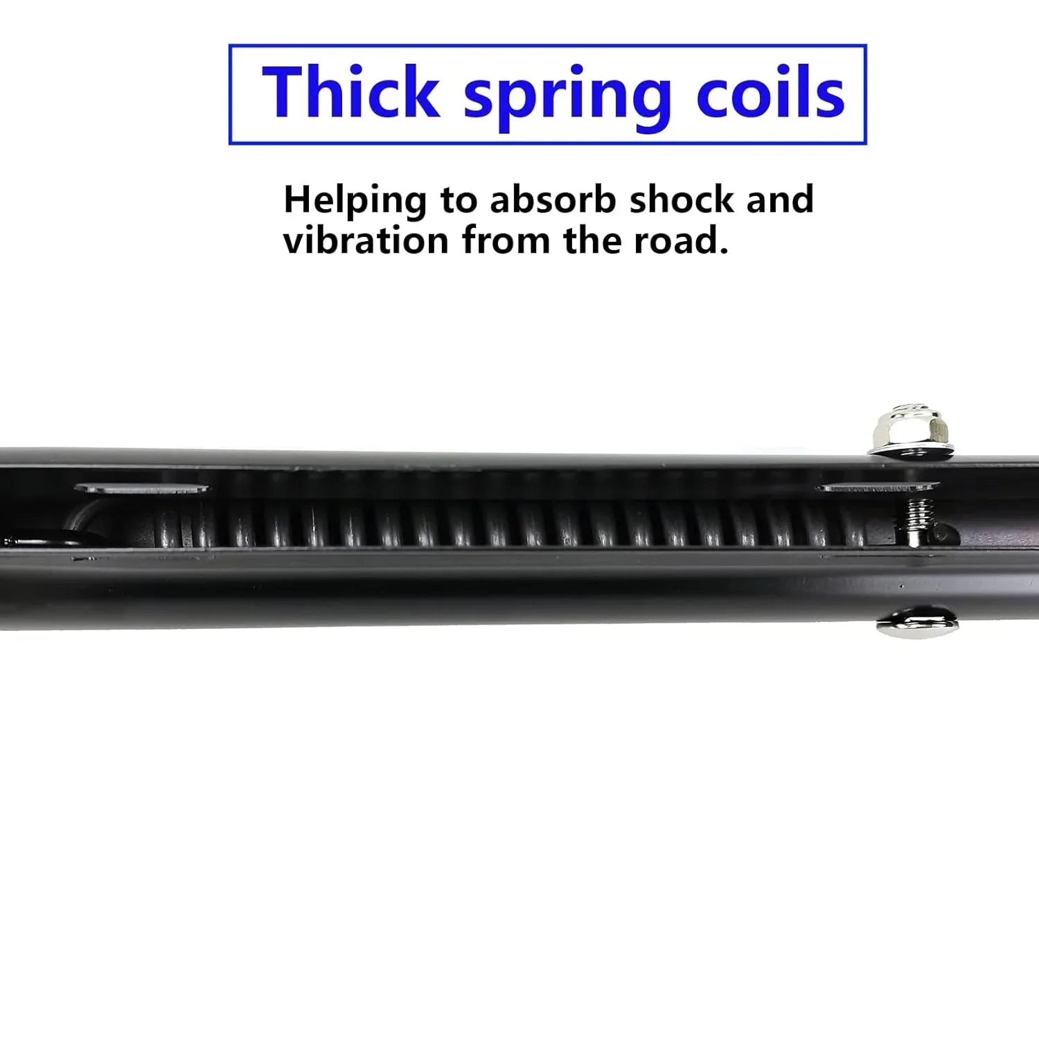 Black Straight Spring Loaded Mud Flap Hanger Bracket Mudflap Holder Set 1-1/8" Bolt Spacing 30" Length for Semi Trucks