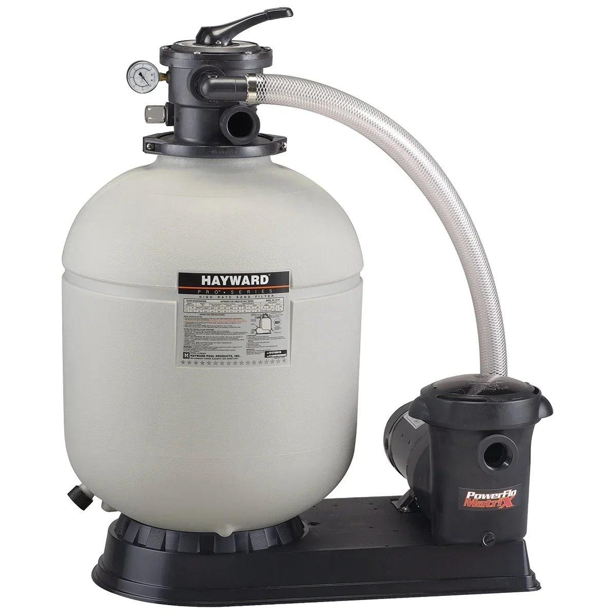 Hayward W3S180T93S Pro Series Top-Mount 18" Sand Filter with 1-1/2HP Above Ground Pool Pump