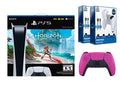 Sony Playstation 5 Digital Horizon Forbidden West Bundle with Extra Pink Controller with 2 Pack Surge Battery Pack & Charge Cable