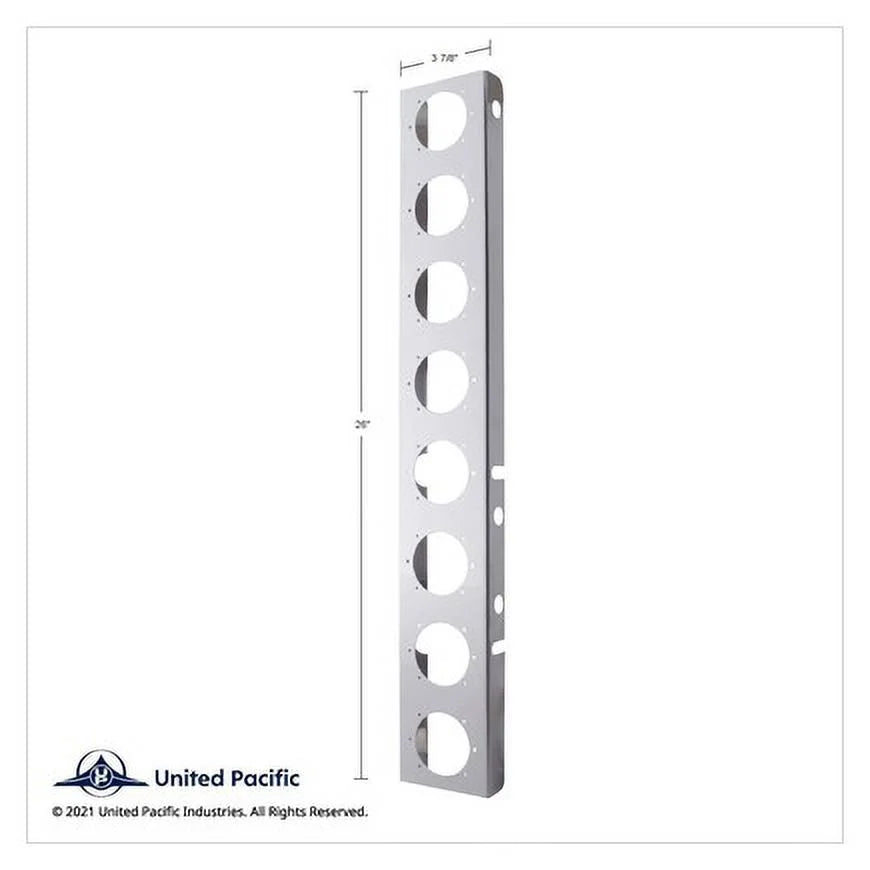United Pacific 33801 Air Cleaner Light Bar   Front, Stainless Steel, With