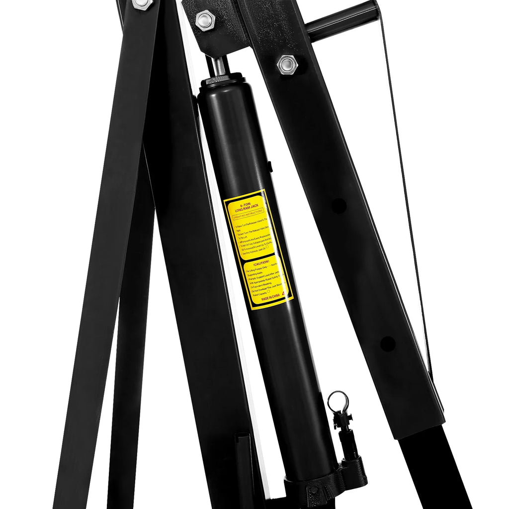 Folding Engine Crane 4400lbs, Lifting Capacity Shop Crane 2-ton, Hydraulic Engine Hoist, Cherry Picker With Telescopic Boom And Legs, Heavy Duty Steel Folding Shop Crane, Manual Engine Crane