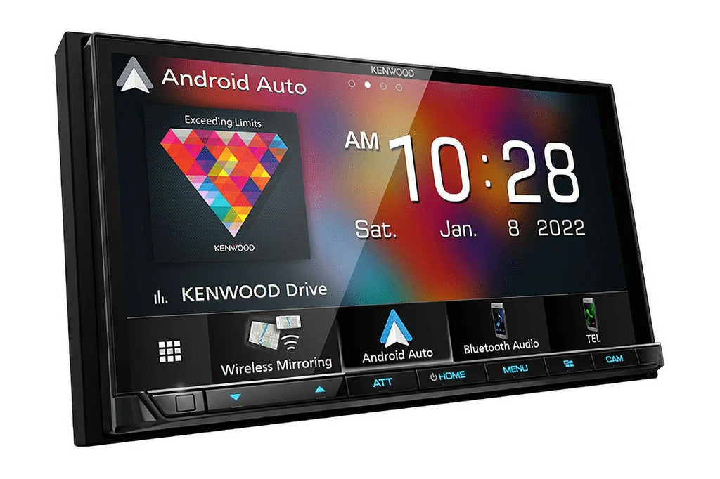 Kenwood DMX9708S In Dash Car Receiver 6.95" Touch Screen CarPlay Android Auto & -N520 Dash Cam Combo