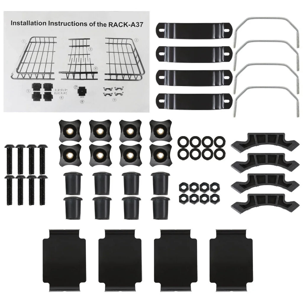 Teledu Roof Rack 64" Extendable Steel Luggage Cargo Carrier Top Basket  Truck