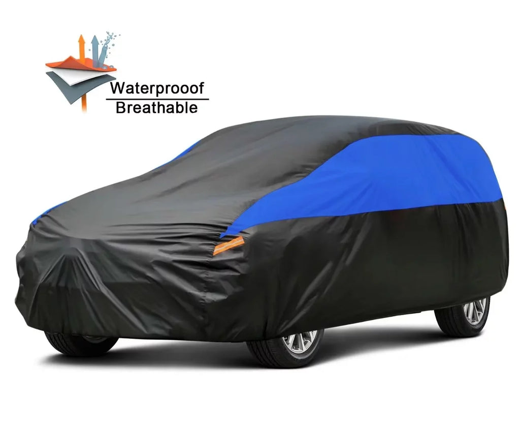 Car Cover Waterproof All Weather , Size 1 FitSUV-Length up to 181 inch, Blue