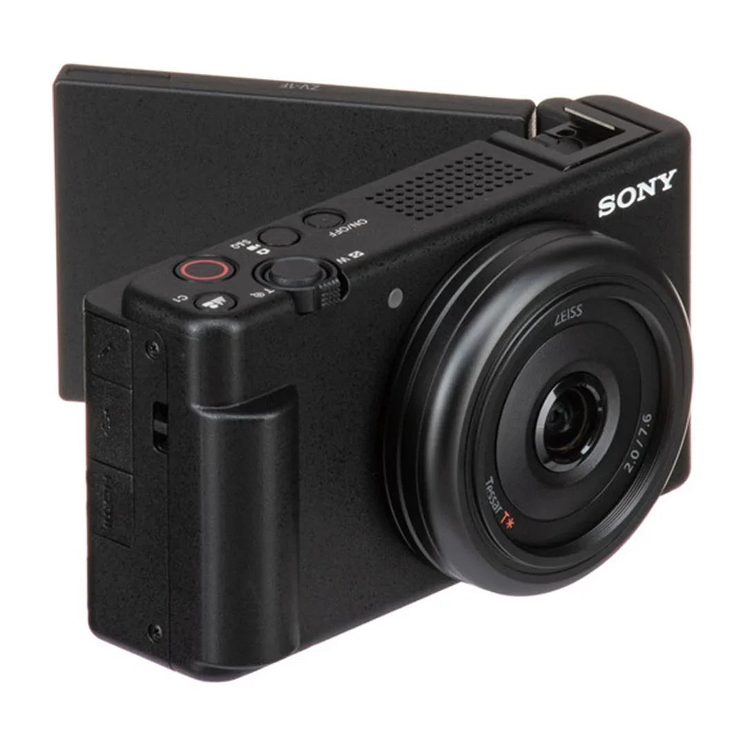 Sony -1F Vlogging Camera (Black) with 2 Pack SanDisk 64GB Memory Card + Tripod + Case + ZeeTech Accessory Bundle