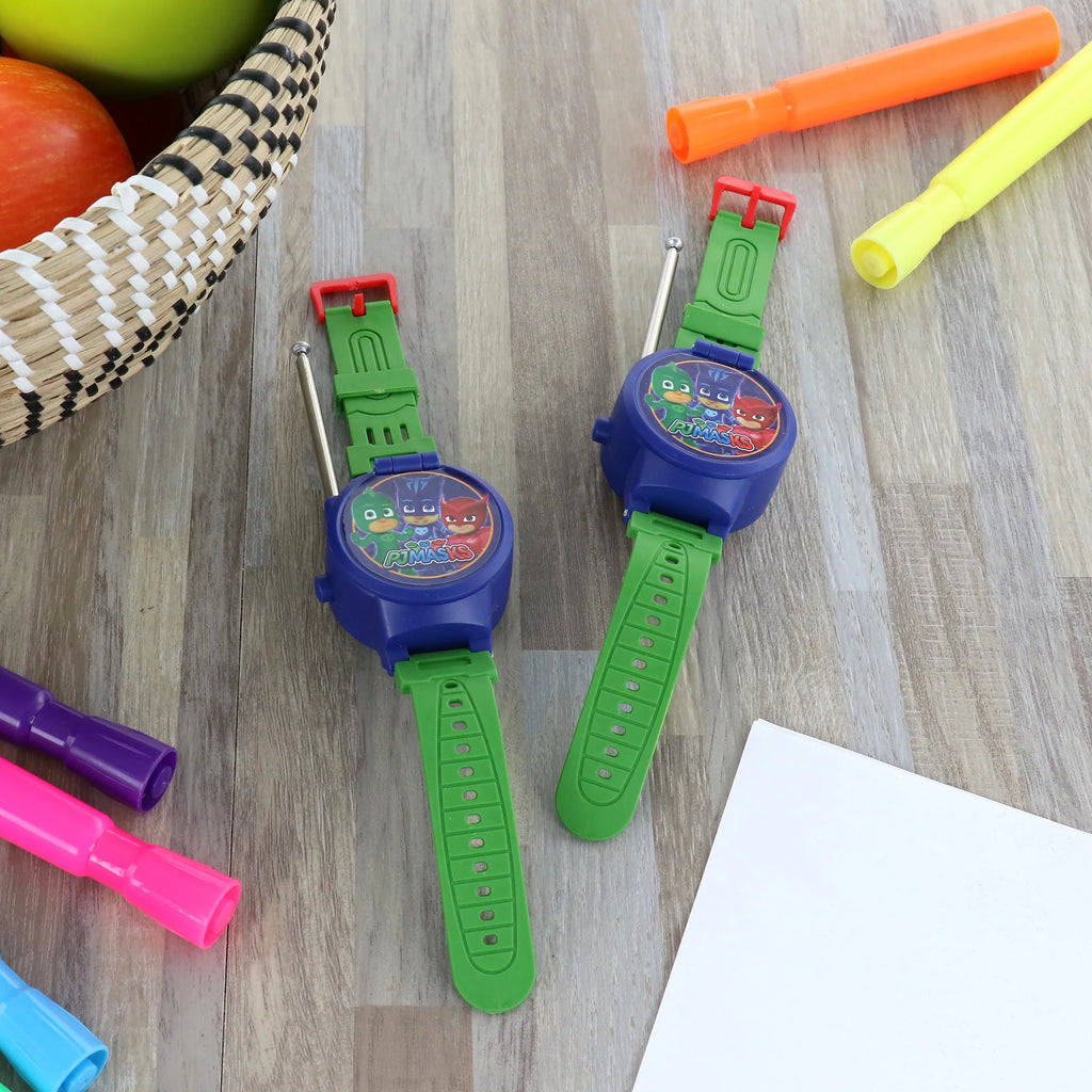 Masks 2 Piece Wrist Walkie Talkie Set With Built in Watch
