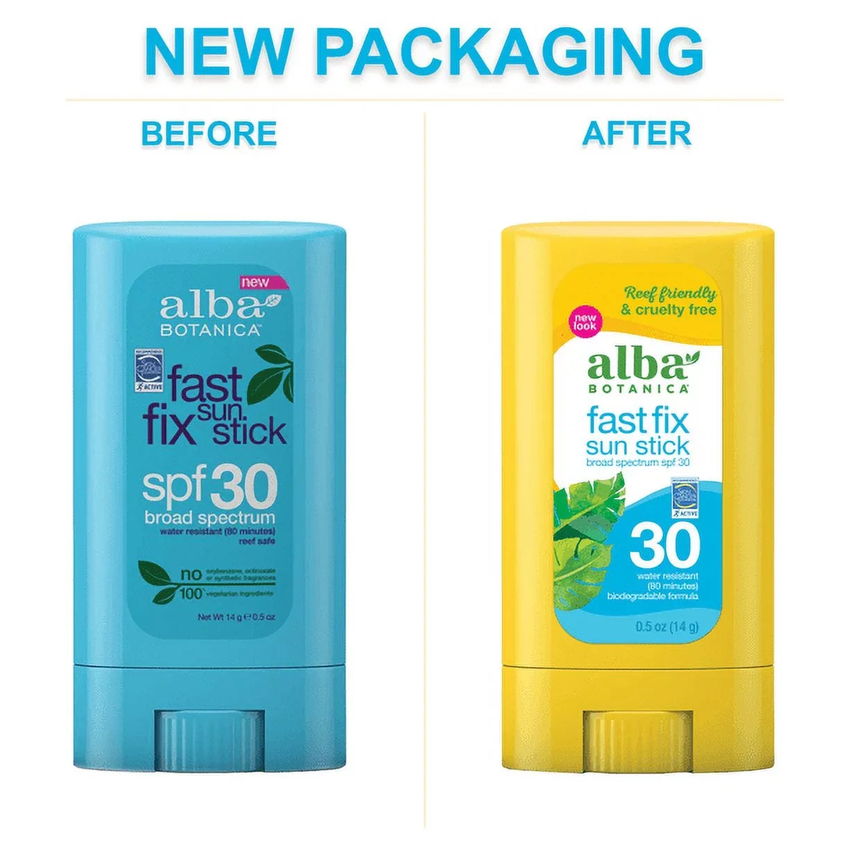 Alba Botanica Fast Fix Sun Stick SPF30 0.5 oz Pack of 3