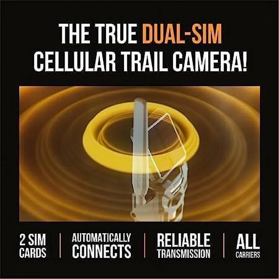 Flex-S Solar Cellular Trail Camera Integrated Solar Panel,  Connectivity, 100-foot Flash/Detection Range, Internal Battery, Optional Battery Backup + Steel Reinforced Strap