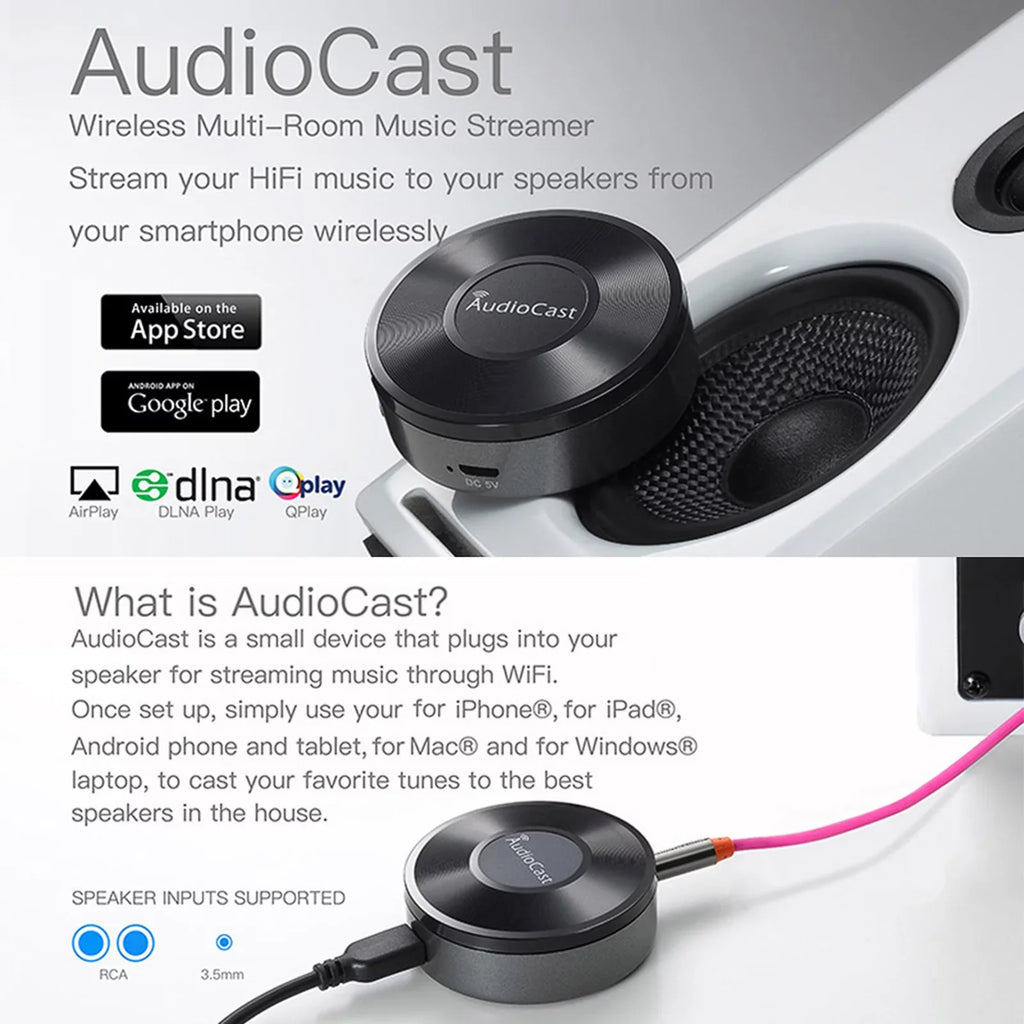 Music Receiver Yabuy M5  Receiver Airplay   & Android Airmusic 2.4G  Audio Speaker for Spotify Wireless Sound Streamer