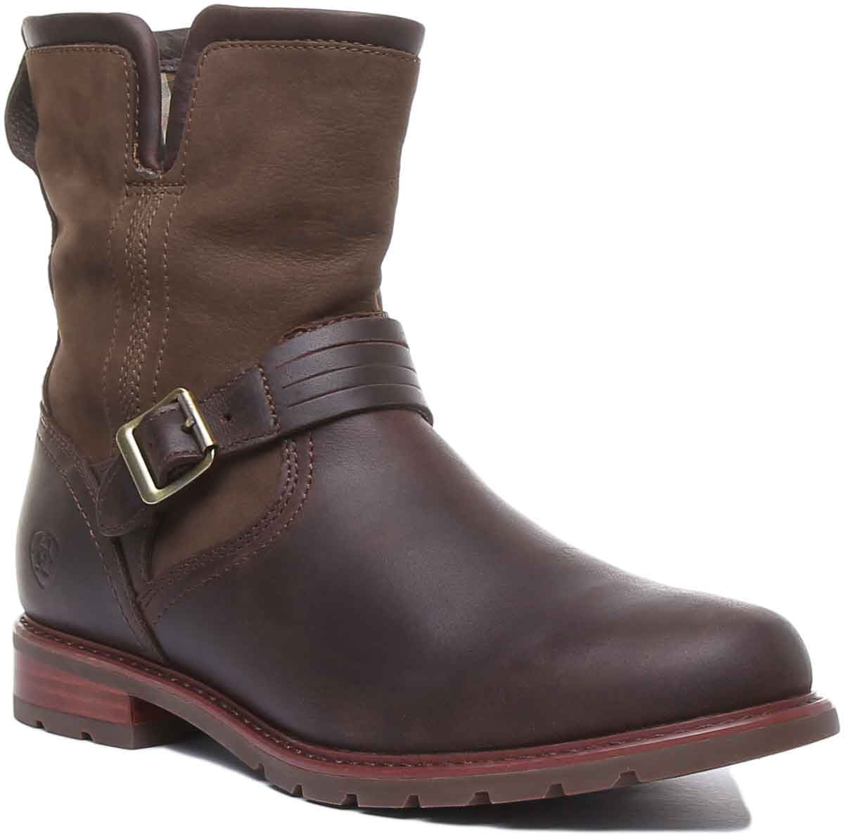 Ariat Savannah Women's 7" Waterproof Full Grain Leather Ankle Boot In Choco Size 6.5