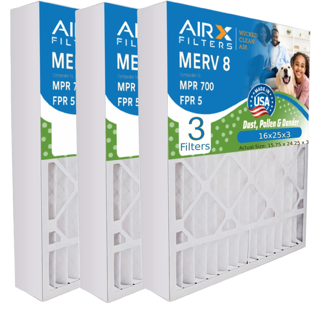 16x25x3 Air Filter  8 Comparable to  700 &  5 Compatible with Lennox X0581 Air Filter 3 Pack by     .