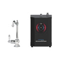 AquaNuTech AquaNuTech Traditional Hook Spout Hot Water Only Filtration Faucet with Dispenser, Chrome