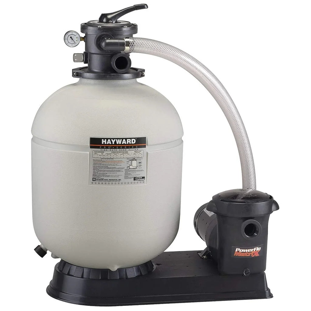 Hayward W3S180T93S Pro Series Top-Mount 18" Sand Filter with 1-1/2HP Above Ground Pool Pump