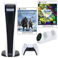 Sony PlayStation 5 Digital : Ragnarok Console with The Smurfs and Dual Charging Dock