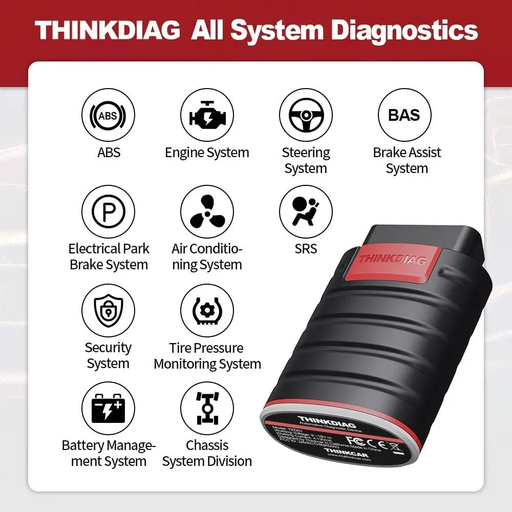 thinkcar ThinkDiag OBD2 Scanner Bluetooth, Diagnostic Bluetooth Car Code Reader