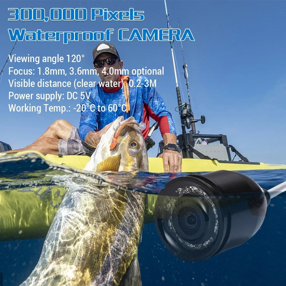 Lixada Fishing Camera Underwater 4.3in Digital  120° View 300,000 Pixels Night Vision Suitable for Ice/River Fishing