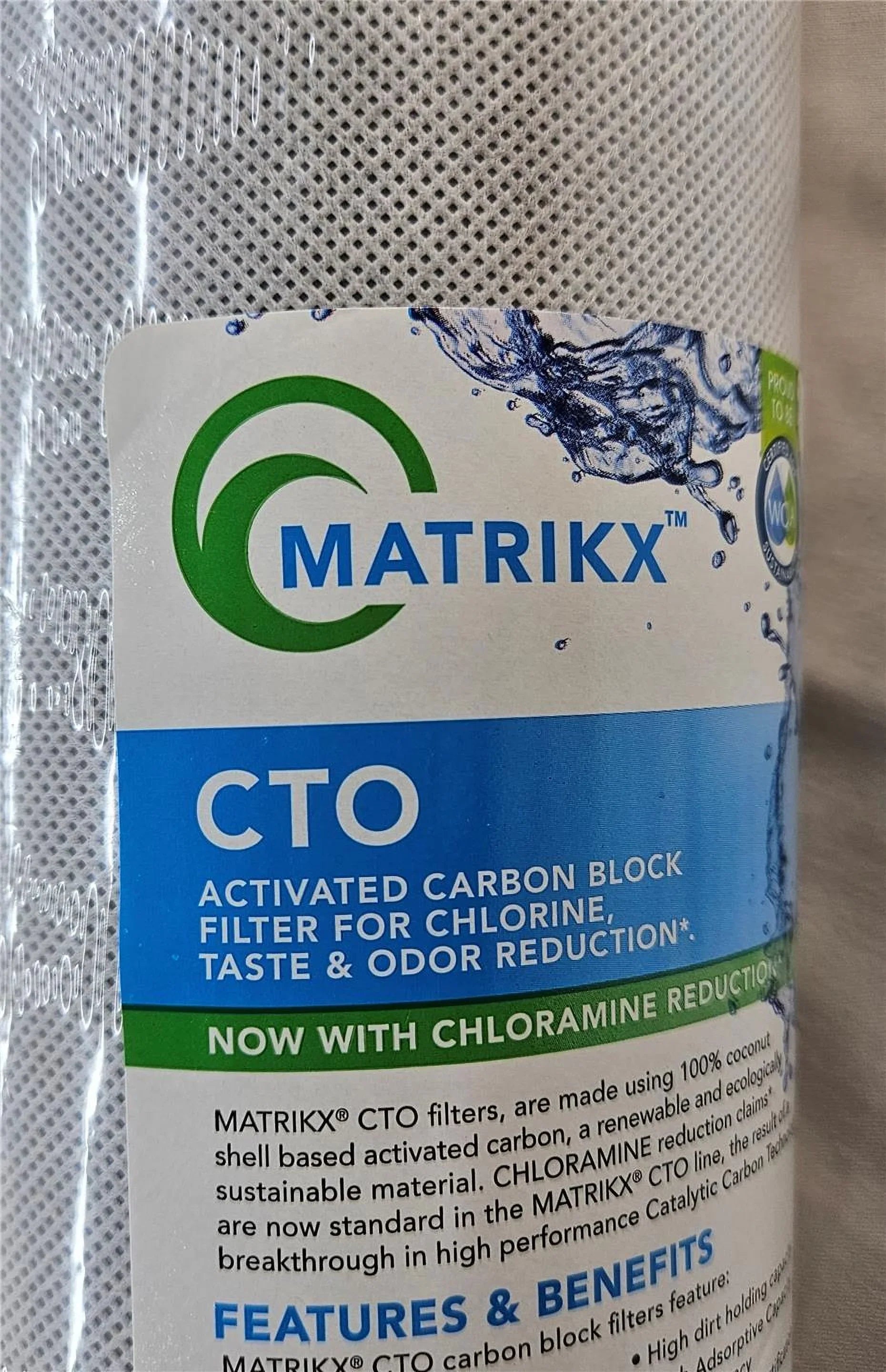 MatriKX (32-450-20-) 20"x4.5"  Carbon Block Chlorine Reduction 5 Micron Filter