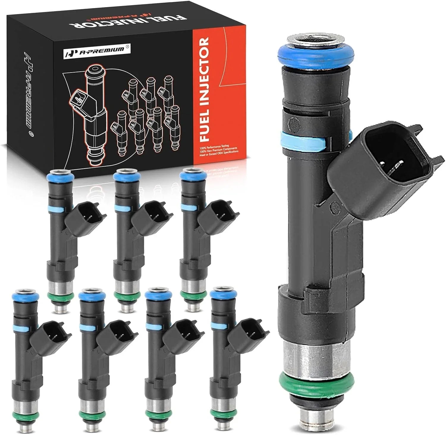 A-Premium Fuel Injectors Compatible with Ford Crown Victoria 2006-2011, Crown Victoria 2006-2011 & Lincoln Town Car 2006-2011 & Mercury Grand Marquis 2006-2011, V8 4.6L, Set of 8, Replace# 0280158089