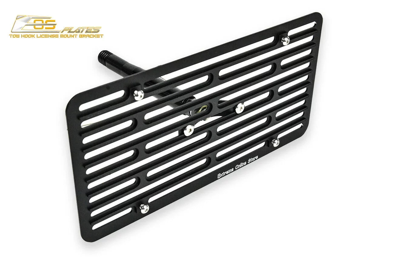 Extreme Online Store Replacement for 2014-Present Mini Cooper |  Plate Version 2 Front Bumper Tow Hook License Plate Relocator Mount Bracket Tow-119-V2