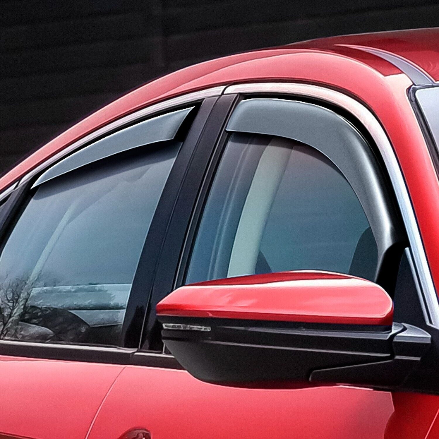 Voron Glass in-Channel Extra Durable Rain Guards for Honda Civic 2016-2021 Sedan, Window Deflectors, Vent Window Visors, 4 Pieces - 200508