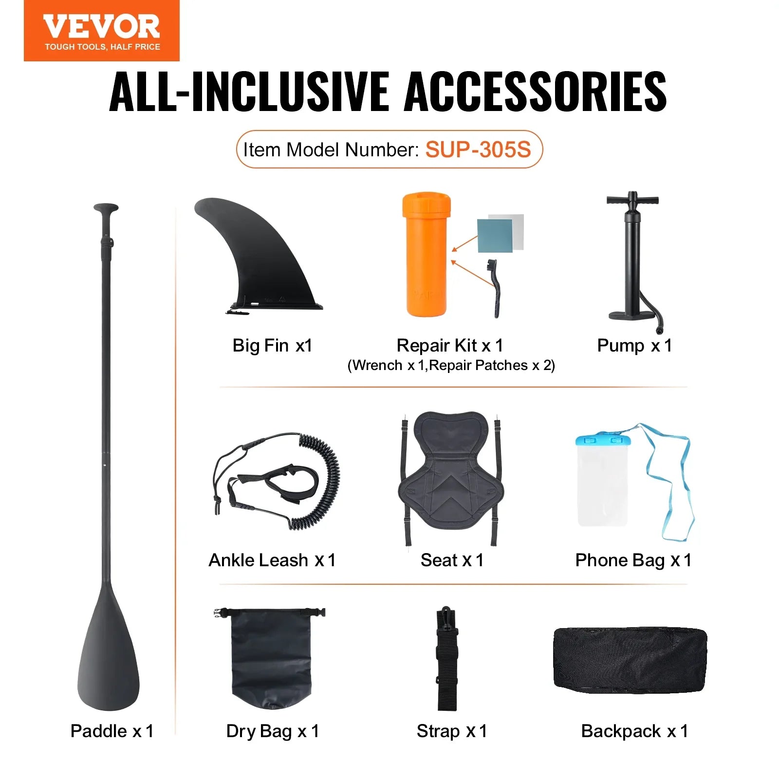 10 ft Kayak Board Inflatable Stand Up Paddle Board with Seat Accessory