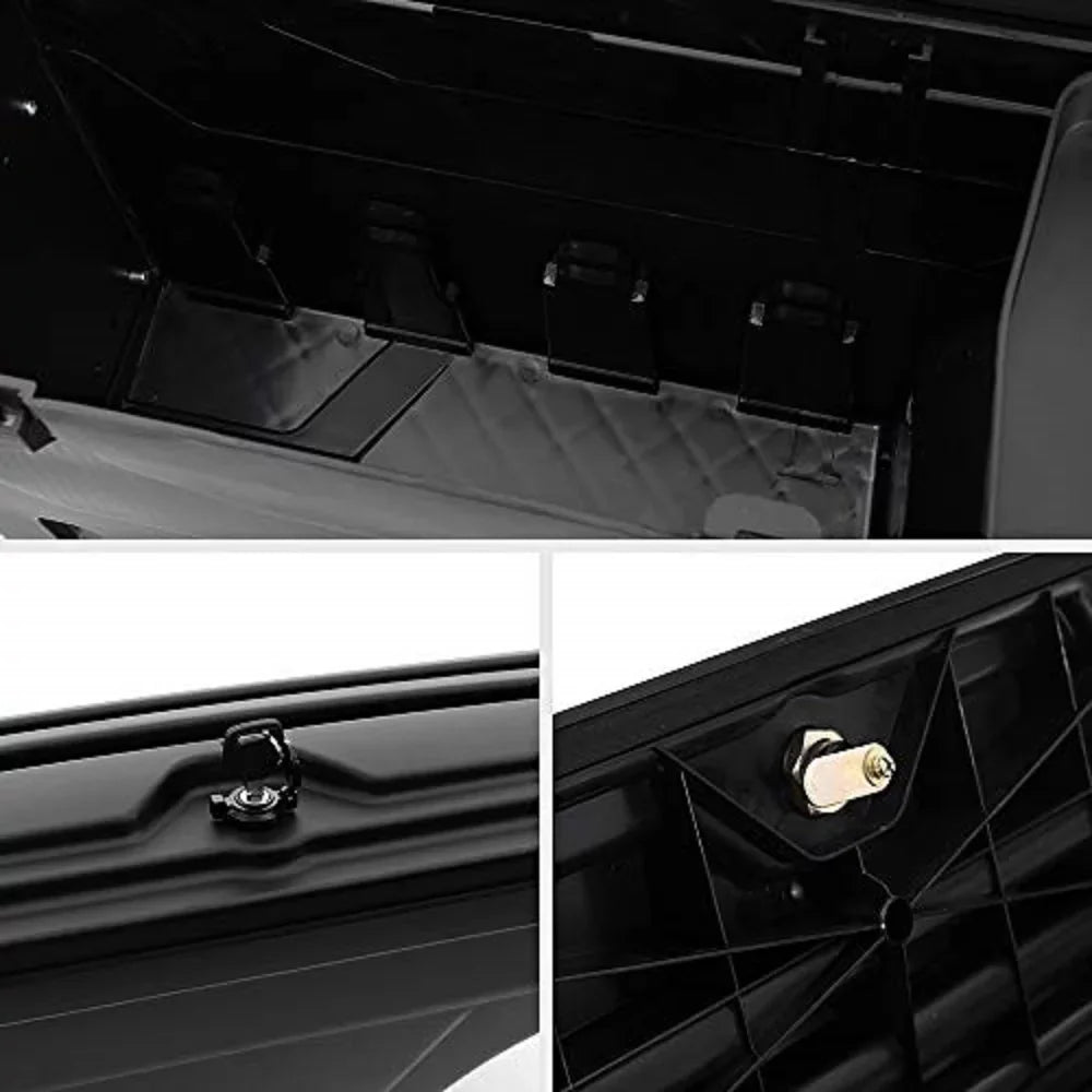 PIT66 Truck Bed Storage Box Toolbox Driver Left Side  Fit for Toyota Tacoma 2005-2020 Black