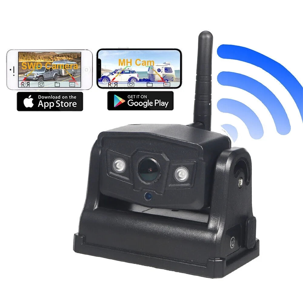 Paddsun Magnetic WiFi Wireless Backup Camera - 9600mAh Battery, Front/Rear View for Enhanced Vehicle Safety